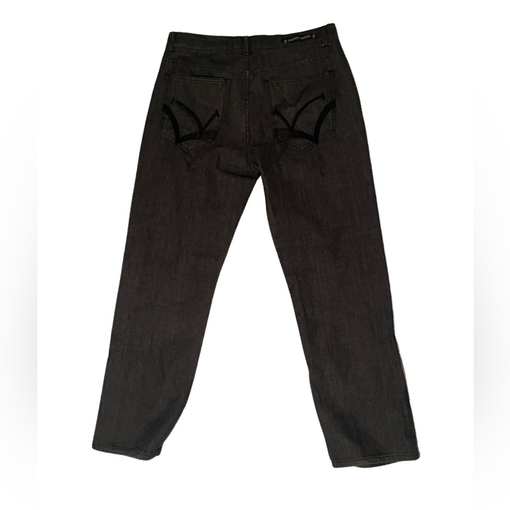 Sacred Crown Embroidered Jeans